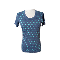 Ladies All Over Whale Pattern T-Shirt