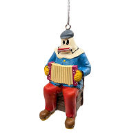 Mummer with Accordion Christmas Ornament