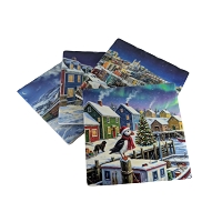 Newfoundland Christmas Ceramic Coaster Set