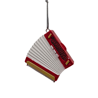 Red Accordion Christmas Ornament