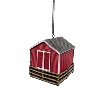 Red Fishing Stage Newfoundland Christmas Ornament
