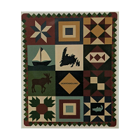 Newfoundland Quilt Newfoundland Fleece Throw with NL Icons - 50